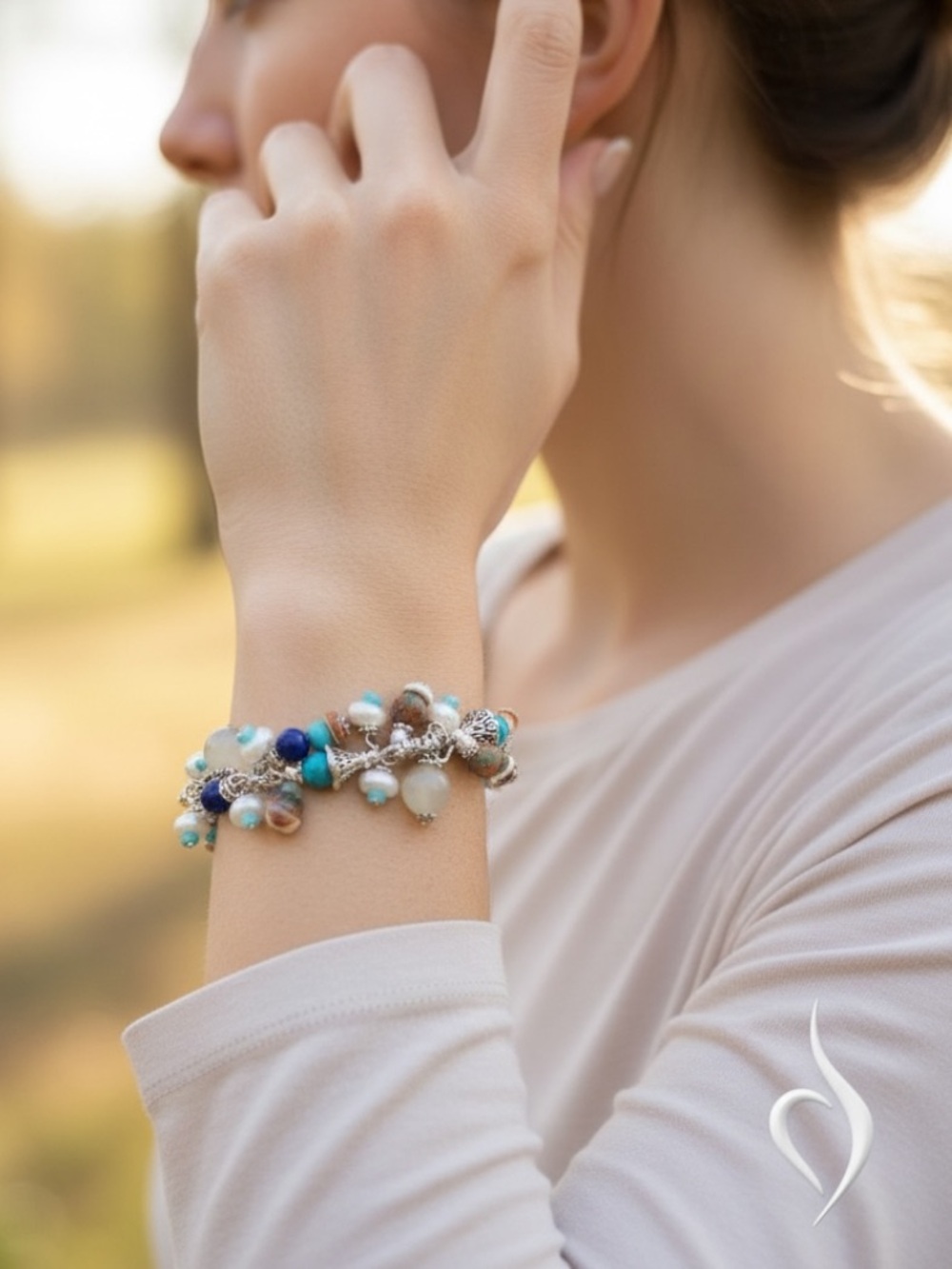 Sterling Silver & Multi-Gemstone Bracelet